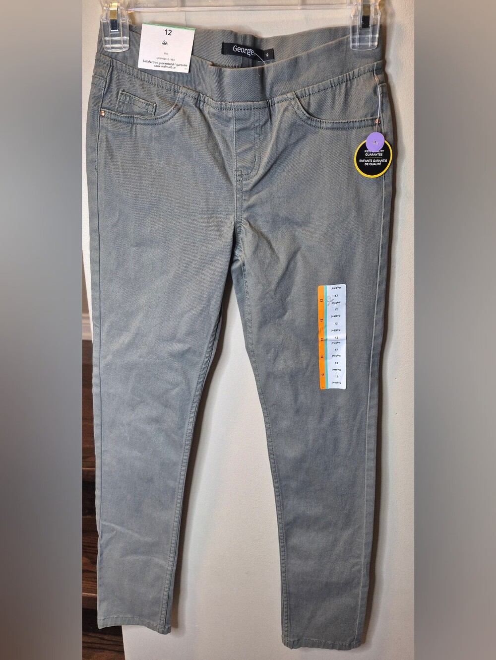George Girl's Skinny Jeans - Olive Gray